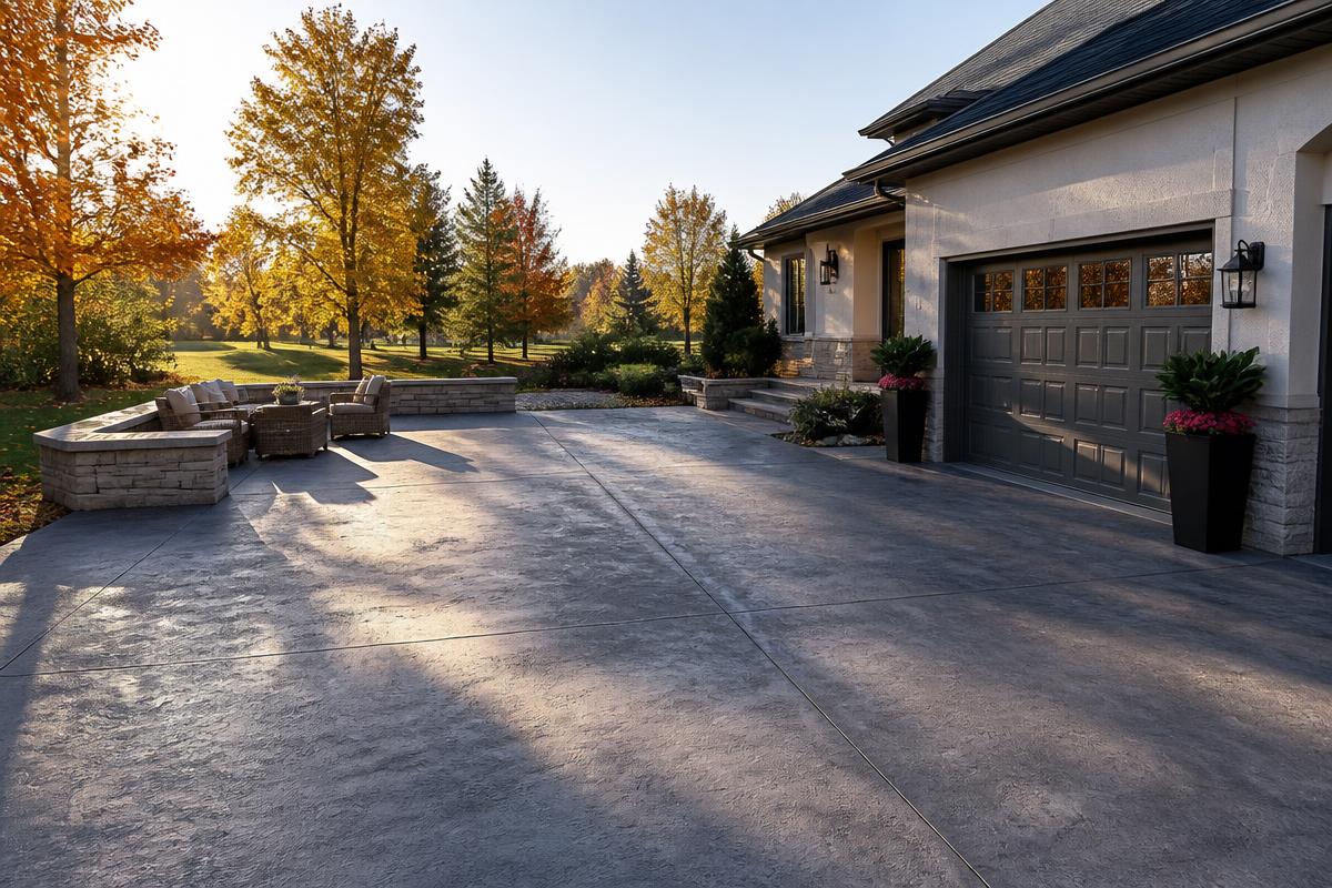 Patio and driveway concrete coating at a New Castle County DE home